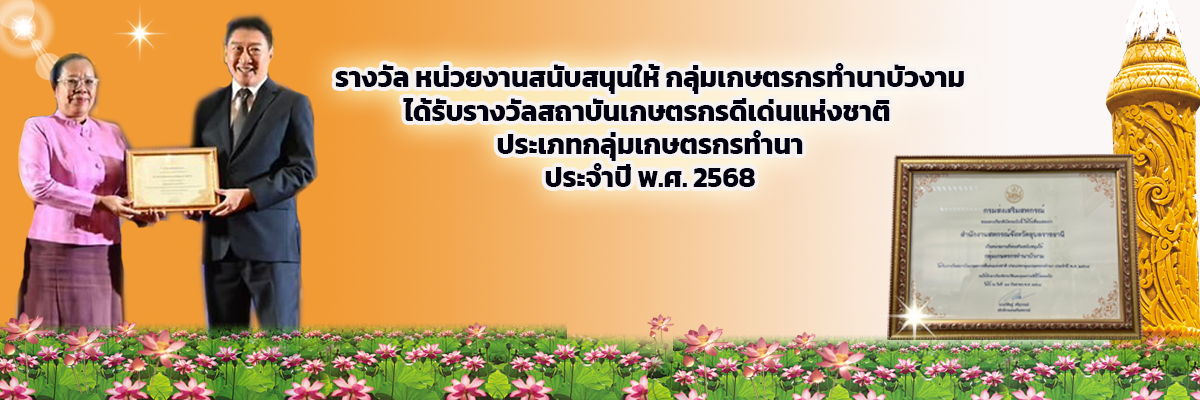 กลุ่มทำนาบัวงามปี 68